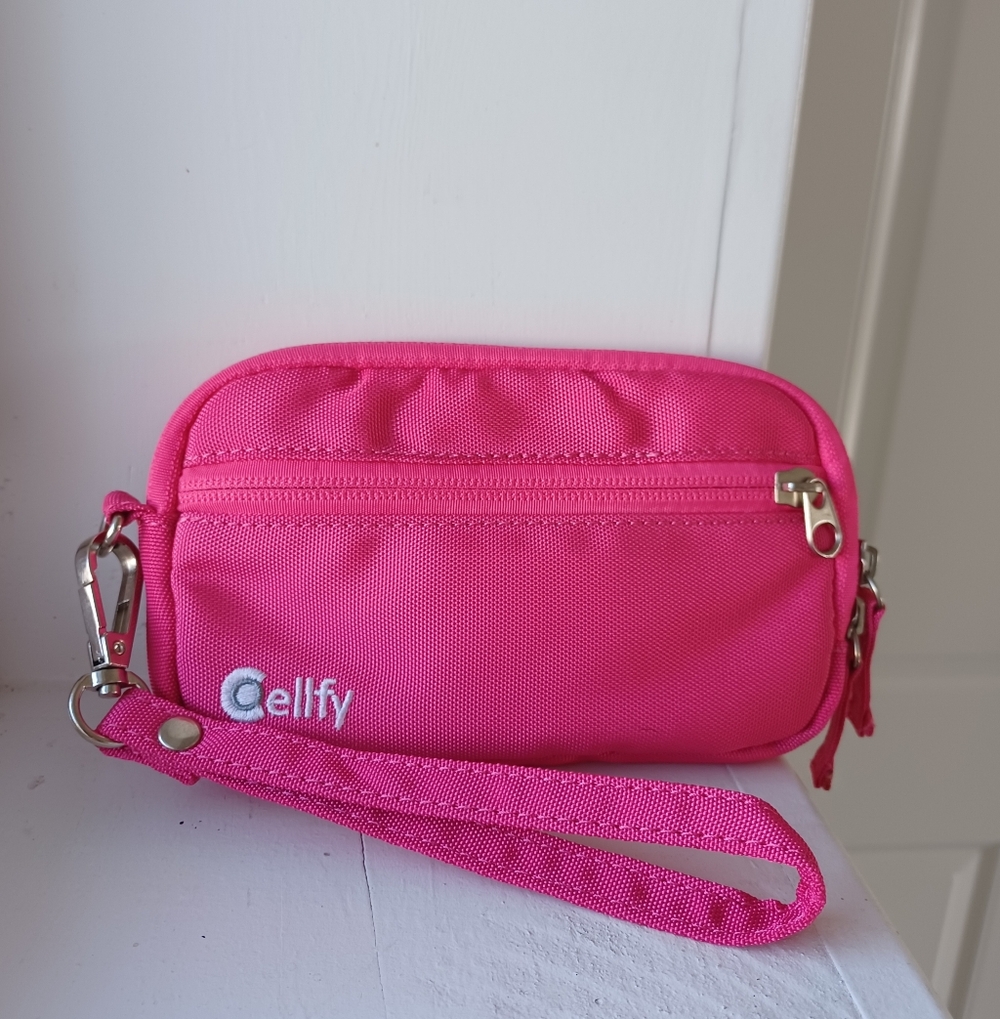 Pink Wristlet Bag Hand Free Selfie Suction Cup
